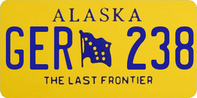 AK license plate GER238