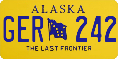 AK license plate GER242