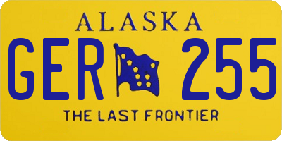 AK license plate GER255