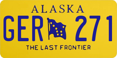 AK license plate GER271