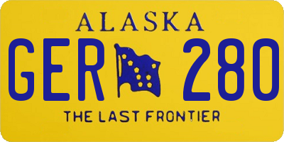 AK license plate GER280