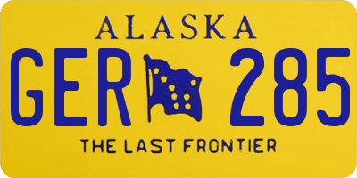 AK license plate GER285