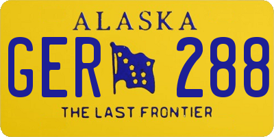 AK license plate GER288