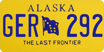 AK license plate GER292