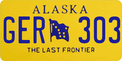 AK license plate GER303