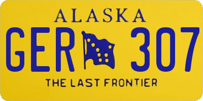AK license plate GER307