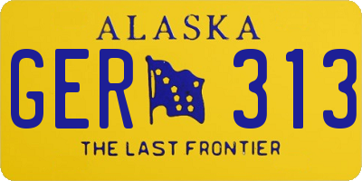 AK license plate GER313