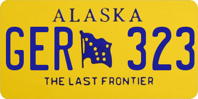 AK license plate GER323