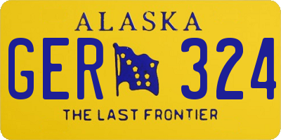 AK license plate GER324
