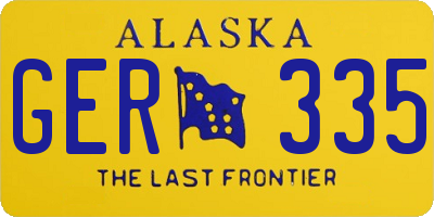 AK license plate GER335