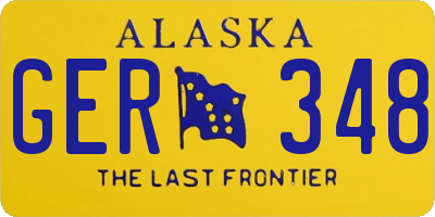 AK license plate GER348