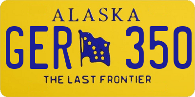 AK license plate GER350
