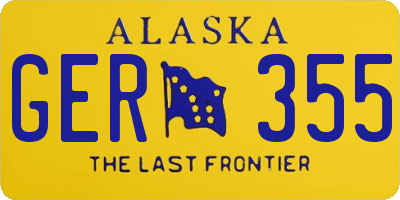 AK license plate GER355