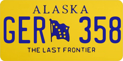 AK license plate GER358