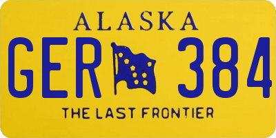 AK license plate GER384