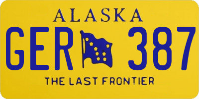 AK license plate GER387