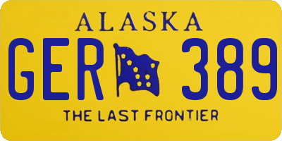 AK license plate GER389