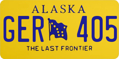 AK license plate GER405