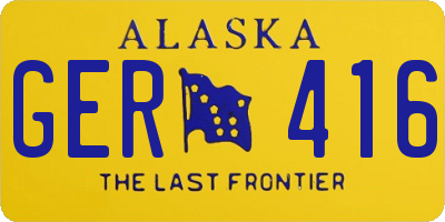 AK license plate GER416