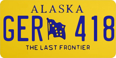 AK license plate GER418