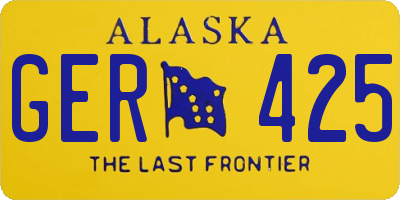 AK license plate GER425