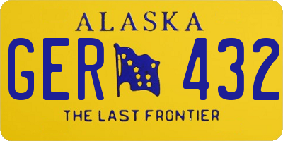 AK license plate GER432