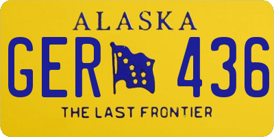 AK license plate GER436