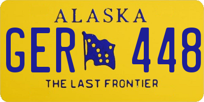 AK license plate GER448