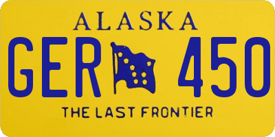 AK license plate GER450