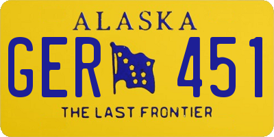 AK license plate GER451