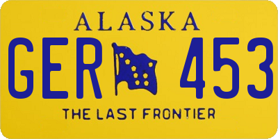 AK license plate GER453