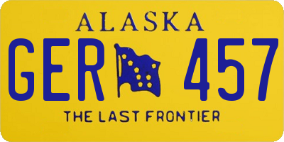 AK license plate GER457