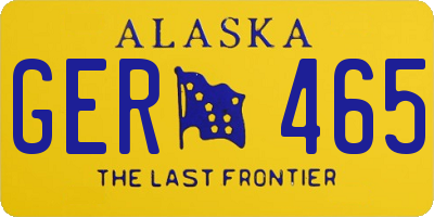 AK license plate GER465