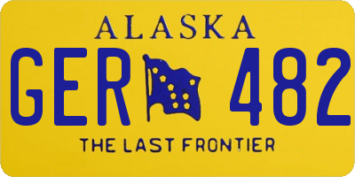 AK license plate GER482