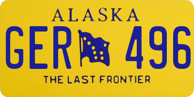 AK license plate GER496