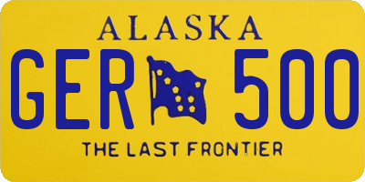 AK license plate GER500