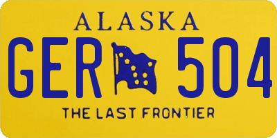 AK license plate GER504