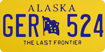 AK license plate GER524