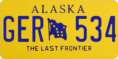 AK license plate GER534