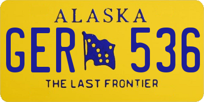 AK license plate GER536