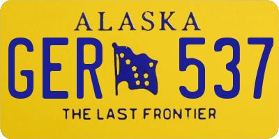 AK license plate GER537
