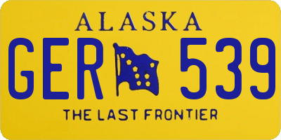 AK license plate GER539