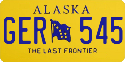 AK license plate GER545