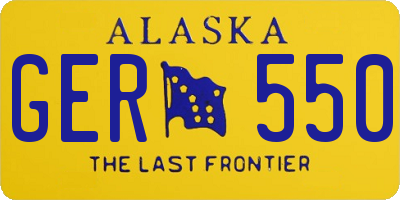 AK license plate GER550