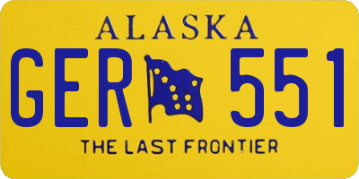 AK license plate GER551