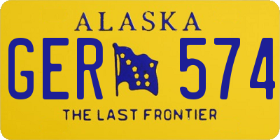 AK license plate GER574