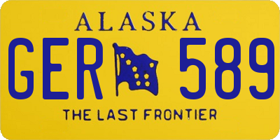 AK license plate GER589