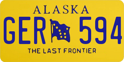 AK license plate GER594