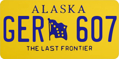 AK license plate GER607