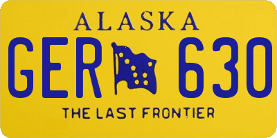 AK license plate GER630